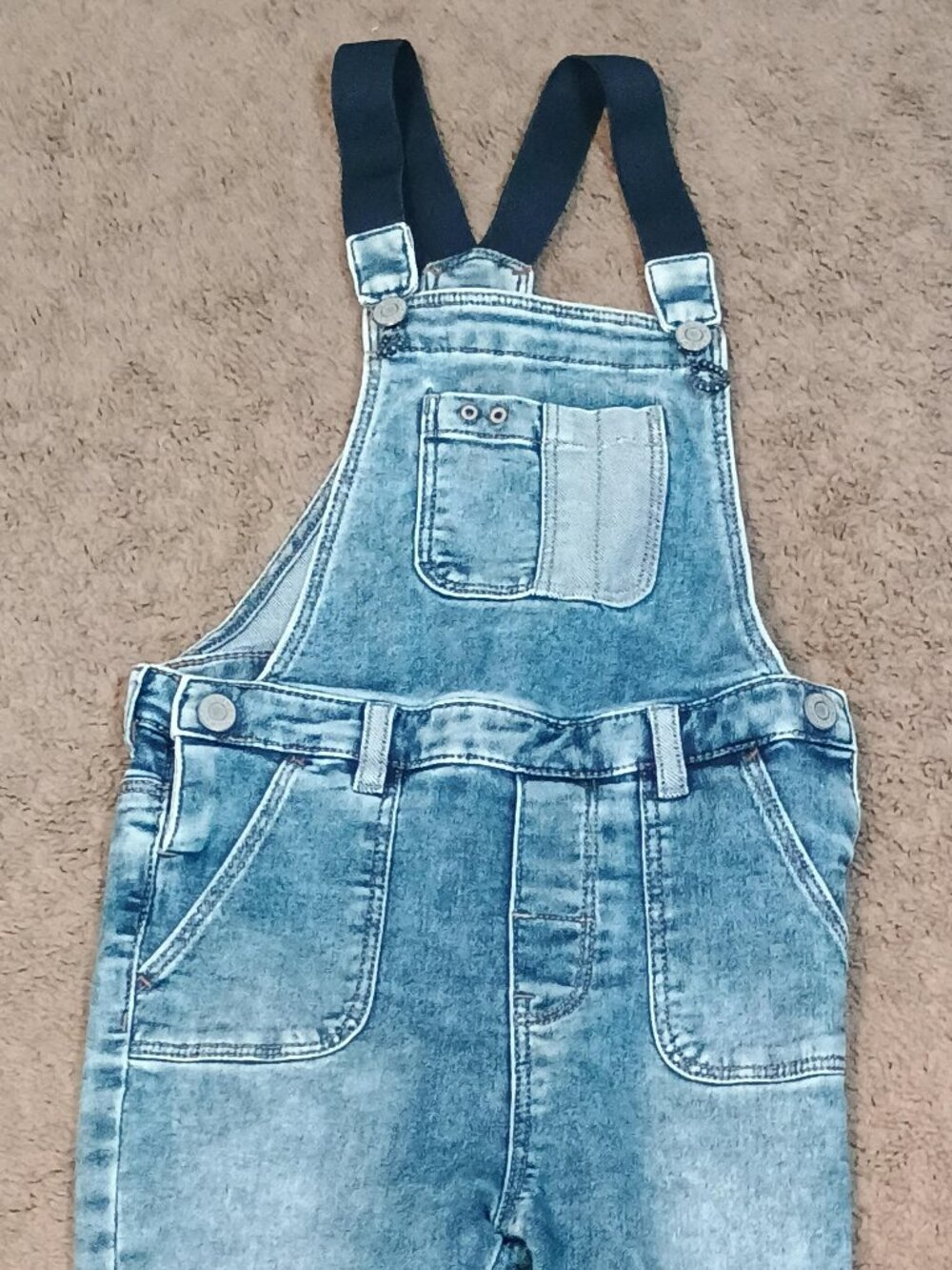 H&M/Overalls/Kids 2-3Y/Blue Acid Wash Denim/Adjustable Straps Cottagecore Retro